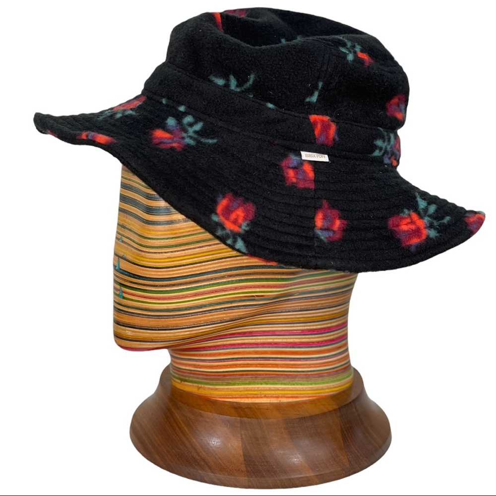 BRIXTON Dylan Bucket Hat - Floral Polar Fleece NWT sz XS/S - Picture 5 of 7
